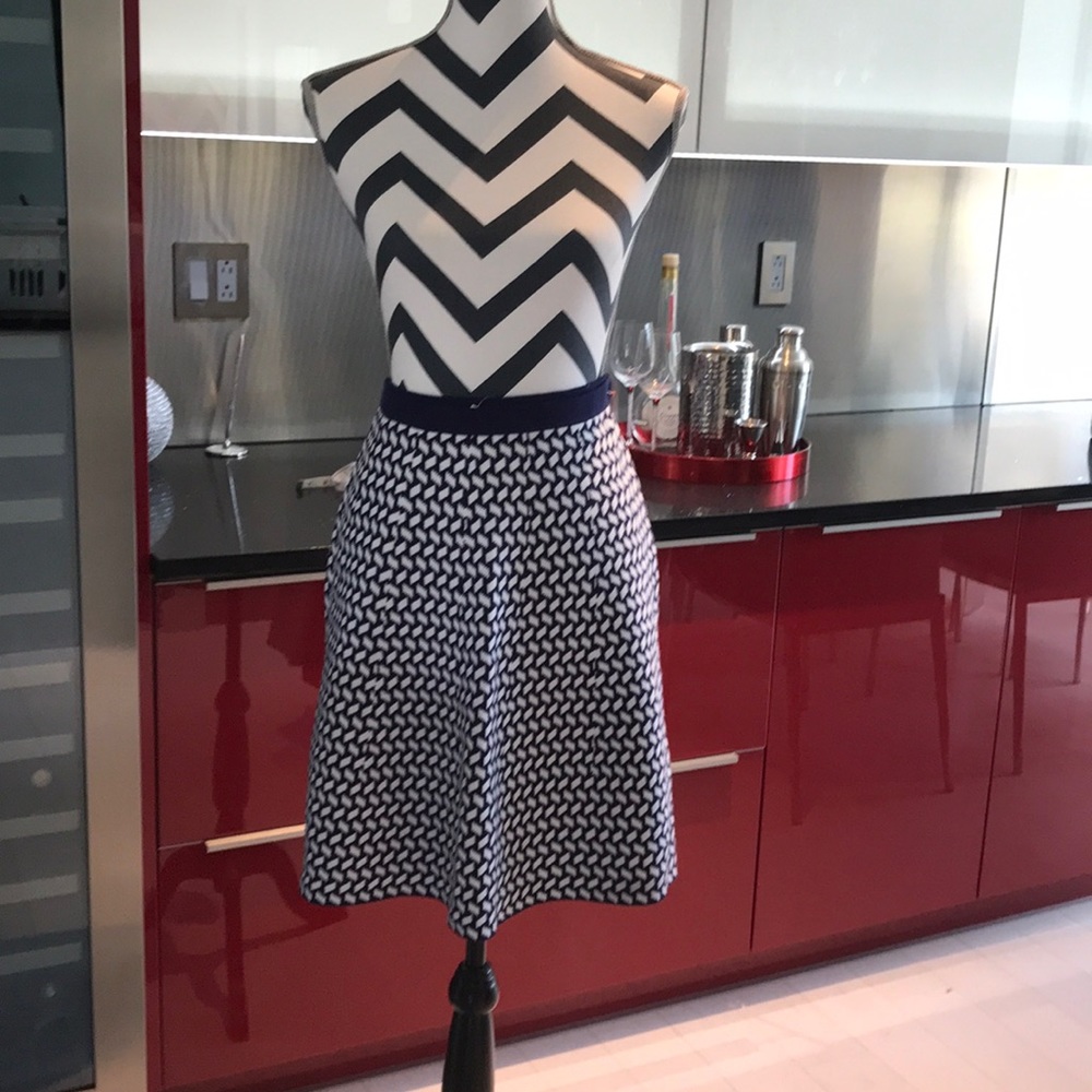 Knit Blue & White Skirt